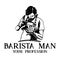 Barista illustration design logo vector