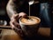 Baristas artistic latte creations