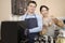 Baristas making and preparing a cup of coffee in coffee shop