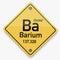 Barium periodic elements. Business artwork vector graphics