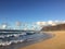 Barking Sands Beach at Polihale State Park on Kauai Island.