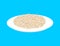 Barley cereal in plate isolated. Healthy food for breakfast. Vector illustration