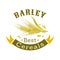 Barley grain badge for food packaging design