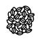 barley grain pile unpeeled line icon vector illustration