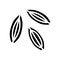 barley grain unpeeled glyph icon vector illustration