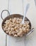 Barley groats in a plate