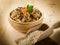 Barley risotto with mushrooms