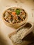 Barley risotto with mushrooms