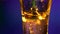 Barman pouring cloudy alcohol liquid, into a glass