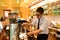 Barman prepare coffee