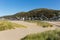 Barmouth beach dunes and town north Wales UK Snowdonia