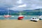 Barmouth beach and river Mawddach, Wales