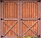 Barn Doors, Cedar wood stain, traditional