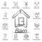 barn hand draw icon. Element of farming illustration icons. Signs and symbols can be used for web, logo, mobile app, UI, UX