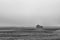 Barn Houses On A Misty Field