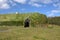 Barn on the medieval farm in iceland