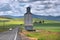 Barn in the middle of wheat fields