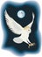 Barn Owl Flying at Night Illustration