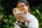 Barn Owl with its Handler