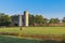 Barn, Silos, and Wagon