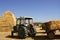 Barn stacked and agriculture tractor