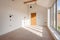 Barn style bedroom with sunshine through window