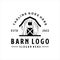 Barn vintage logo design template vector.