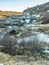 Barnafoss waterfall in winter season, Iceland
