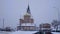 BARNAUL - JANUARY 21 City Barnaul view of the city and church on January 21, 2020 in Barnaul, Russia