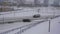 BARNAUL - JANUARY 21 winter city with car traffic on January 21, 2018 in Barnaul, Russia