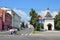 Barnaul, Russia, August, 17, 2016. Chapel of Alexander Nevsky on Lenin Avenue in Barnaul