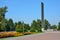 Barnaul, Russia, August, 17, 2016. Nobody, square of Victory in Barnaul