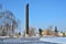 Barnaul, Russia, January, 14, 2016. Nobody, square of Victory in Barnaul