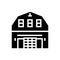 barndominium house glyph icon vector illustration