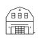 barndominium house line icon vector illustration