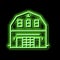 barndominium house neon glow icon illustration