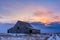 Barns in Decay on the Winter Prairie Landscape