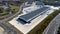 Barnsley Sheffield, 28th September 2022: Aerial drone photo of the newly built Evri distribution hub in the city of Sheffield in