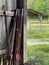 Barnyard door entrance with fence posts ready to be used.