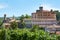 Barolo medieval castle and ancient buildings in Piedmont, Italy