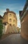 Barolo old town typical street and castle, Langhe Piedmont, Italy Europe