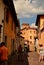 Barolo, province of Cuneo, Piedmont, Italy. July 2018. The alleys of the old town