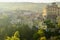 Barolo village Langhe Piedmont, Northern Italy aerial view. Color image