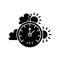 Barometer black glyph icon