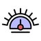 Barometer control icon color outline vector