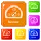 Barometer icons set vector color