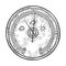 Barometer sketch engraving vector