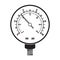 Barometer vector icon.Black vector icon isolated on white background barometer .