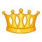 Baroness crown icon, cartoon style