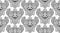 Barong balinese lion god mask seamless pattern